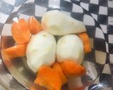 Foto del paso 1 de la receta: Cremas de Calabaza Coliflor Inhame Zanahoria 🥕 Bardana  y Crutones👩‍🍳