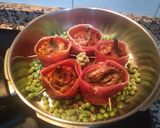 Foto del paso 5 de la receta Alcachofas con jamón, habas y guisantes