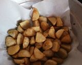 A picture of step 4 of Cheppankizhangu / Arbi Varuval / Taro root.