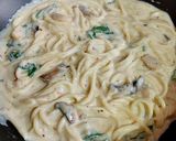 A picture of step 5 of White Chicken Noodles.