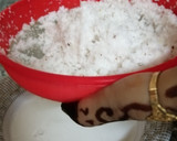 A picture of step 1 of Soft Coconut chapati#coconutchapaticontest#themechallenge.