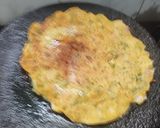 A picture of step 4 of Sattu ka chila.