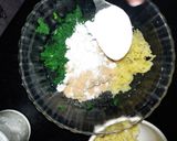 A picture of step 4 of Hara Bhara Kabab- A veg party starter.