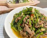 沙茶牛肉炒空心菜的食譜步驟6照片
