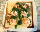 Hình bước làm 3 của món Đậu hũ hấp tôm (Steamed Tofu with Shrimp)