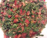 A picture of step 3 of Chicken Tawook and Potatoes with Tabbouleh.