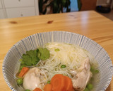 Foto del paso 4 de la receta: Sopa con fideos de arroz, pollo y verduritas