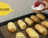 รูปขั้นตอนการทำที่ 9 ของ ขนมปังไส้กรอก🍞
