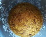 A picture of step 8 of Qubooli (Hyderabadi lentil biryani).