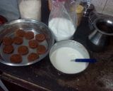 A picture of step 6 of Doudh Gokul pitha-famous in bengal.