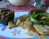 Foto del paso 5 de la receta: Costilla de cerdo deshebrada con morrón y papas a la mantequilla