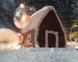A picture of step 15 of Snow village cake.