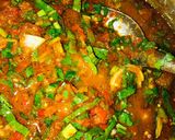 A picture of step 7 of White rice with miyan alayyahu.