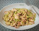 Foto del paso 4 de la receta: Salteado de arroz de brócoli con pota al ajillo