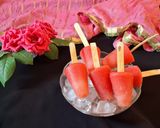 A picture of step 3 of Watermelon Popsicles.