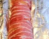 Baconbe tekert sajtos csirkemell recept fázis 3 fotója