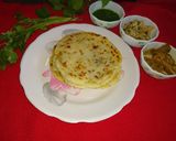 A picture of step 4 of Potato stuff rice flour paratha.