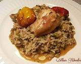 Foto del paso 28 de la receta Wok de arroz cremoso con pollo,en salsa de pate y pimientos