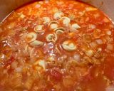 A picture of step 3 of Creamy Tomato, Tortellini, Sausage and Kale Soup.