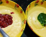 A picture of step 3 of Marble effect dhokla.