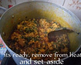 A picture of step 5 of Pounded Yam and Egusi Soup with Bitterleaf.
