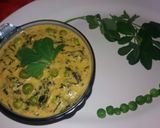A picture of step 6 of Meethi malai matar.