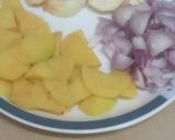 A picture of step 1 of Baigan aloo 🍆🍆🥔🧅.