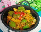 आलू शिमला मिर्ची (aloo shimla mirch recipe in Hindi) रेसिपी चरण 5 फोटो