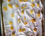 A picture of step 4 of Mango Swiss roll.