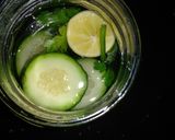 A picture of step 2 of Corriender Cucumber Water.