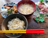 A picture of step 2 of Butter Soy Sauce Rice for Japanese Breakfast.