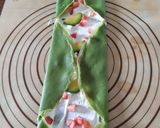 Hình bước làm 5 của món Crepe trà xanh