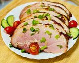 A picture of step 8 of Pork in cranberry glaze.