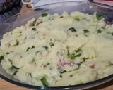 A picture of step 5 of Bacon and cheese mashed potato bake #potatodish.