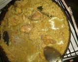Foto del paso 5 de la receta: Pollo con arroz al disco 😎