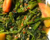 Foto langkah ke 4 dari resep Tumis Kangkung Terasi Bumbu Uleg (Dijamin Kayak Di Resto).