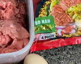 Hình bước làm 1 của món Mì Gói Nấu Thịt Bò Trứng