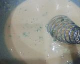 A picture of step 1 of Eggless Omellete.