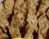 A picture of step 2 of Left over spicy roti savoury snacks for any time.