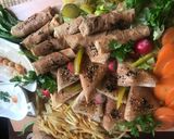 A picture of step 6 of Shawarma Triangles and Rolls 😋.