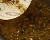 A picture of step 7 of Bhindi ki bhujya.