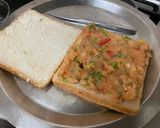A picture of step 3 of Aloo and Cheese stuffed sandwiches.