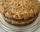 A picture of step 12 of German Chocolate, Coconut and Pecan Cake.
