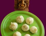 A picture of step 6 of Puran Kozhukattai with Channa, Jaggery, and Coconut Filling.