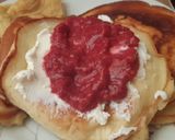 Pas rețetă Pancakes cu ricotta și sos de zmeură 3 fotografie