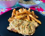Sült sertéstarja/karaj kapros-tejfölös szósszal recept fázis 4 fotója