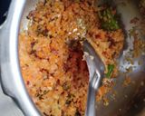 A picture of step 4 of Veg turmeric pulao.