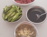 A picture of step 1 of Asparagus and Beef Stir Fry.