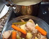 Foto del paso 4 de la receta: Caldo de pollo con jamón y verduras