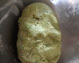 A picture of step 3 of Palak Puri.